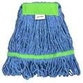 Alpine Industries 5in Head and Tail Bands Blue Loop End 24oz Cotton Mop Head, Green, 2PK ALP302-02-5G-2PK